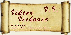 Viktor Višković vizit kartica